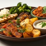 Home plate deshi food isolated white 295925290